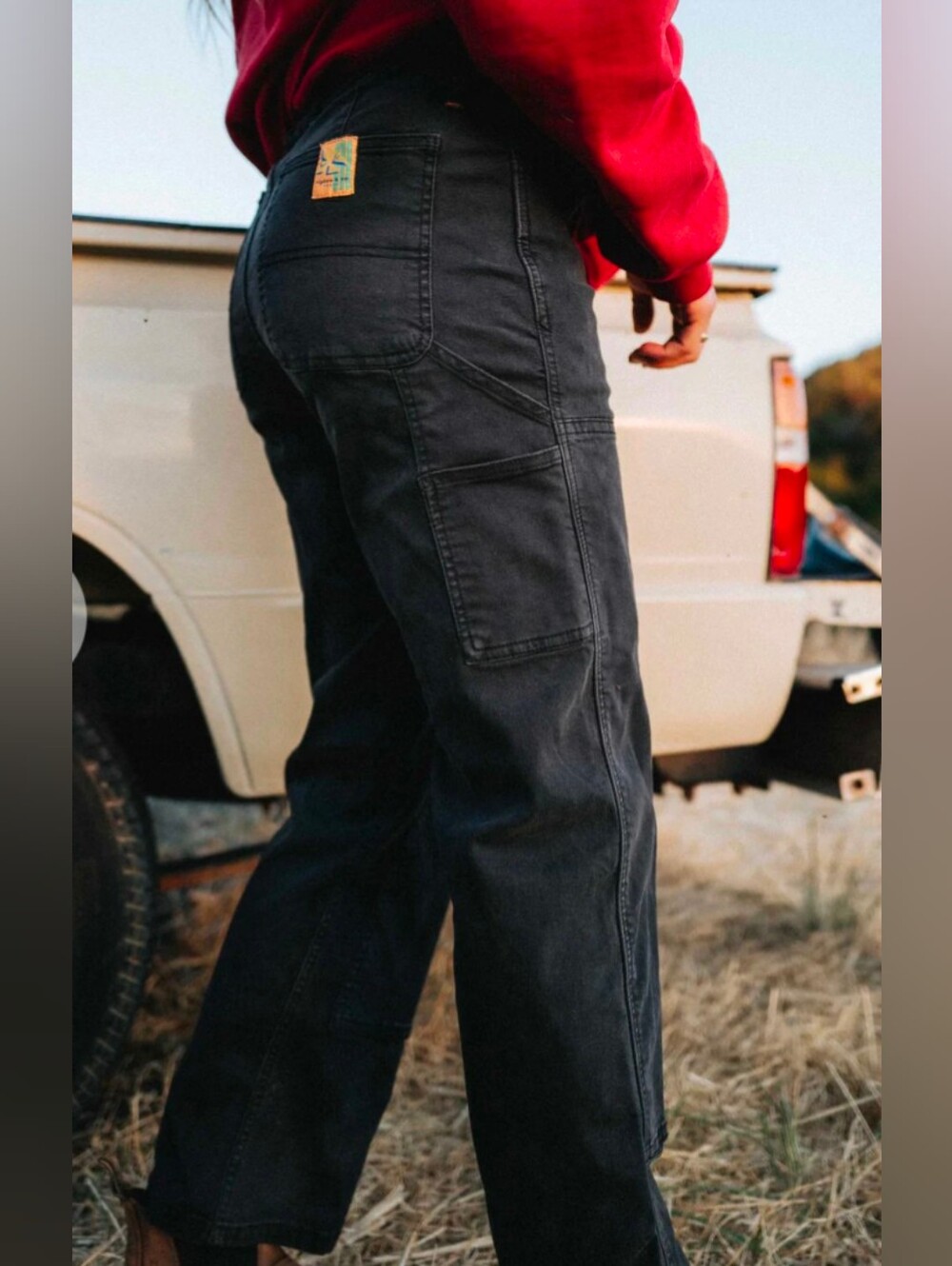 Ripton Women's Black Cargo Pants with Utility Pockets